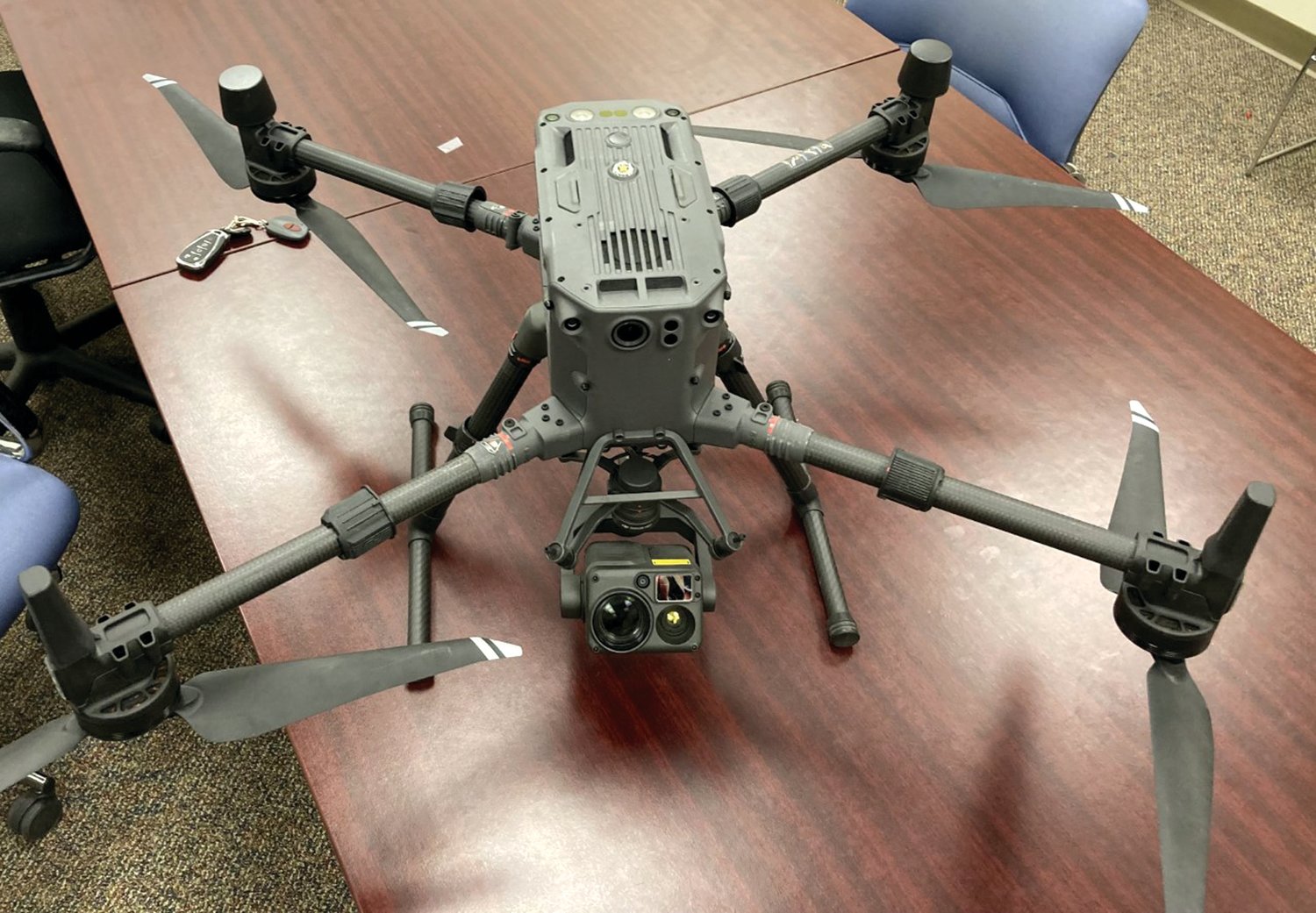SOARING HIGH: Cranston Police Department’s drone has been used in locating people with Alzheimer’s who have wandered away from home.